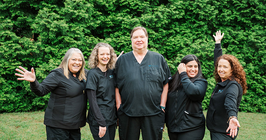 The ProGrin Anderson dental team having fun together