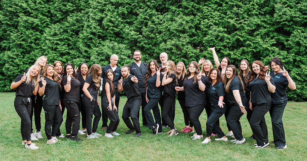 The ProGrin Boiling Springs dental team having fun together