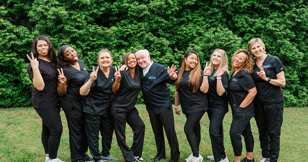 The ProGrin Riverside dental team having fun together